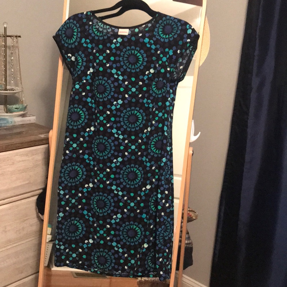 Merona Geo pattern shift dress XS